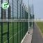 Traffic road plastic coated airport wire mesh fence with top wire
