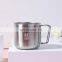 GiNT 420ML Customized Folded Handle Water Cup 304 Stainless Steel Coffee Mug for Drinking Water Directly