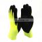 HPPE cut resistant latex crinkle palm coated gloves with excellent grip CE EN388 cut level 5