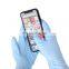 Blue nitrile  gloves 4mil  powder free screen touch  gloves nitrile gloves