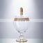 Modern Luxury Transparent Clear glass Gold Plated Home Decoration Jar