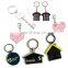 Wholesale heart Couple keychain custom Metal Type Valentine' s day Souvenir gift couple keychain with logo