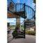 Outdoor steel balcony spiral staircases