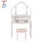 Antique Dressing Table With Mirror And Stool Made In China Dressing Table
