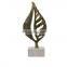 leaf design brass antique sculpture