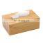 Rectangular Bamboo Tissue Box Cover, Water Resistant Wooden Facial Tissue Box for Bathroom, Office Desk