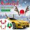 Supplier Christmas Reindeer Antlers Car Decoration Kit Xmas Auto Reindeer Antlers Nose Decorations