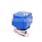 Mini AC220V electric ball valve stainless steel brass upvc 2 wires