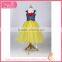 Softtextile yarn bright yellow bowknot tutu fluffy voile girl's dress children frocks designs