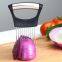 Amazon kitchen gadgets Onion Slicer Needle Vegetable Slicer Tomato Cutter Onion Holder