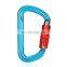 JRSGS Factory Custom Durable Safety 30KN Carabiner Climbing Aluminum Screw Locking Snap Hook S7111