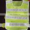 High visible safety vest adjustable reflective safety