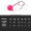JOHNCOO Wholesale10pcs Per Bag Circle Round Ball Shape Jig Barbed Kooks Fishing1g 1.5g 2g 3g 5g 7g Lead Head Hook For Soft Worm