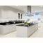simple modern flat shaker white wood lacquer storage cabinet kitchen