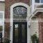 luxury houses front high arched double glass transom design waterproof privacy best security metal wrought iron doors for homes