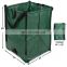 Foldable green 72 gallons waterproof garden leaf waste bags with 4 handles