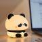 EGOGO Rechargeable LED Touch Panda Night Light Lovely USB Animal Bed Lamp for Kids' Room Mini Silicon Night Light for Home Use