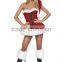 2015 China factory cheap short time supply red Christmas Costume with custom OEM