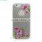 Hot selling flower pattern 3 in 1 design phone case for iPhone 6