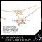 2015 Generous and high fashion 925 silver sister rose gold latest model starfish cubic zircon necklace set for ladies