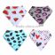 WZ-MS-1915 100% cotton polyester fleece baby bandana bibs with pacifier clip