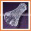 Home decor shaped facted clear glass vase