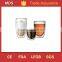 Creative double wall glass cup 8oz with double bottom