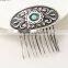 fashion gold plated beads metal hair combs vintage hair accessory