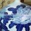 Chinese vintage blue and white ceramic bedside table touch lamps with shade