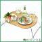 Bamboo food tray with foldable legs and bottle slots                        
                                                                                Supplier's Choice