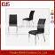 good quality colored metal base chromed high back black dining chair