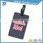 2016 hot plastic wholesale luggage tags OEM factory machine printed pvc card