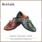 (E1133-3) Classic design crocodile leather comfortable flat casual lace up oxford lady leather shoes with punching holes