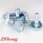 m1 - M10 Carbon Steel With White Zinc Flat Head Knurled Thumb Screw