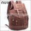 New fashion girls tops khaki color multi-pockets design functional custom umbrella holder canvas backpack