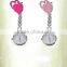 Heart Shape Metal Stanless steel Nurse Quartz Pocket Clip On Fob Watch