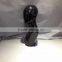 Fiberglass display head black head with shoulder hang scarves and shawls to display