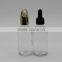 50ml clear cosmetic essential oil glass bottle