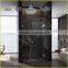 Double hinge door diamond shape frameless shower enclosure EX-1004