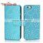 magnetic leather wallet flip bling diamond phone cover for iPhone 6 case