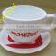 Porcelain tea cup saucer, custom printed tea cup and saucer