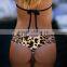 Domi Female Printed Hot Pants Bikini Sexy Heart Swimming Bottom