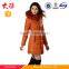 Wholesale women's winter warm fashion down coat Golden brown down filled jacket
