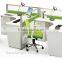 Office furniture 4 person workstation modern office cubicles partition Aluminium glass office partition