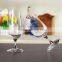 2015 new style glass drink wine cup with crystal stone