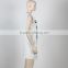 xxl size women casual dress raw sleeve fashion print white dress manufacture