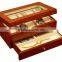 Custom Chinese wooden double bed storage box mod packaging for watch/jewellery