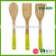 Bamboo kitchen cooking utensil with color handle