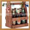 factory selling FSC&BSC rustic wooden 6 pack beer wine whiskey glass bottle storage box tote carrier box with bottle opener