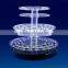 Customized high quality assembled acrylic/plexiglass cake display stand